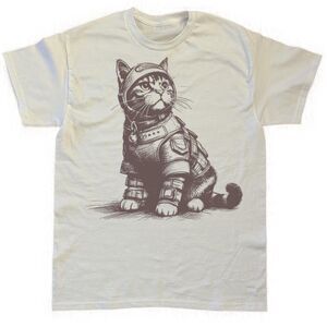K-9 Retro Astro Kitty Cat Unisex White T-shirt